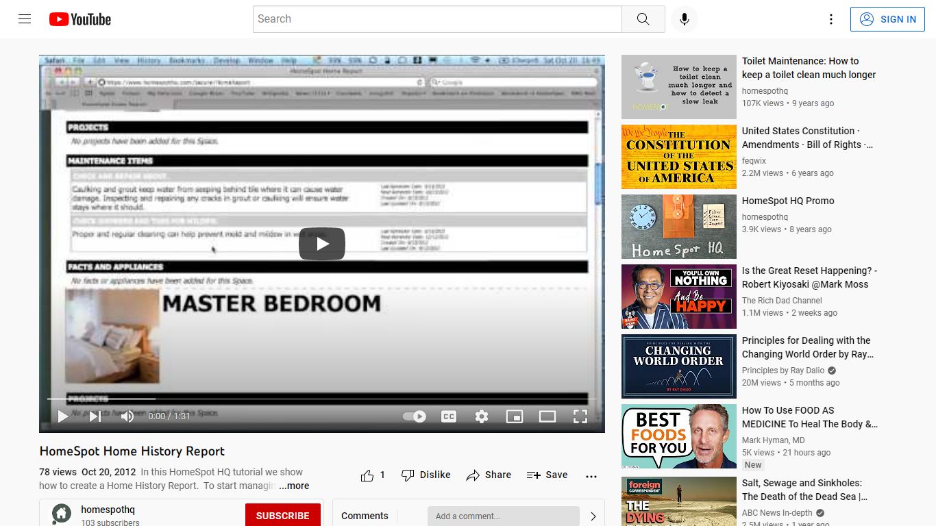 HomeSpot Home History Report - YouTube